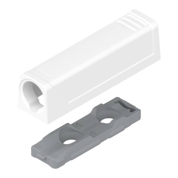 TIP-ON Держатель для дверей прямой короткий белый шелк 956.1201TIP BLUM 
