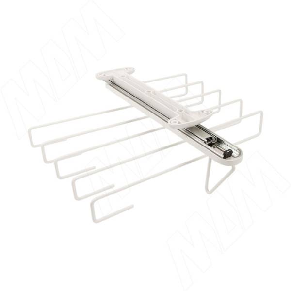 Вешалка для брюк 330*350*105 верхнее крепление полного выдвижения, цвет белый, BELLE