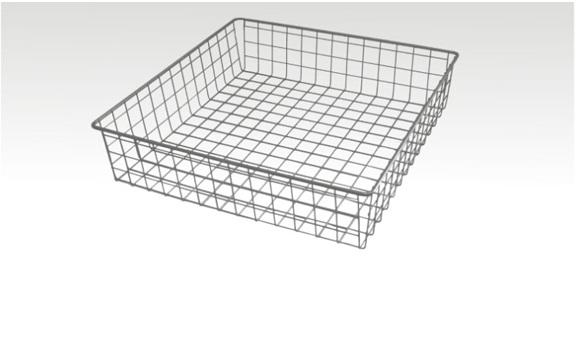 Сетчатая корзина 400*120*400 белая (без направляющих)