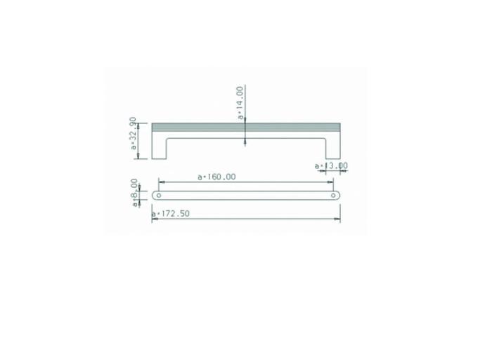 336Z Ручка-скоба 160NNZ, никель Neoline JET