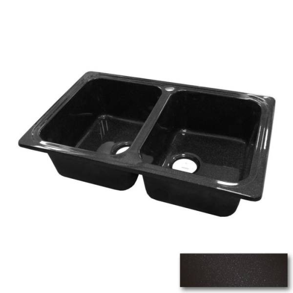 Мойка 780*495 прямоугольная двухашевая АПОЛЛИОН Звездная ночь гл сифон