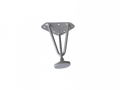 Опора для мебели Н-100 металлик регулируемая усиленная 9006, пр-во Россия