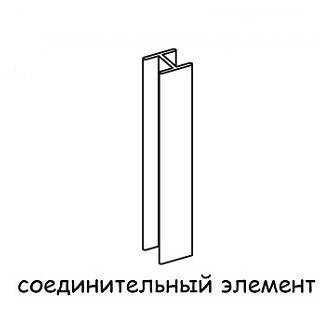 Соединитель цоколя Дуб Антрацит H=100мм(пр-во Россия)