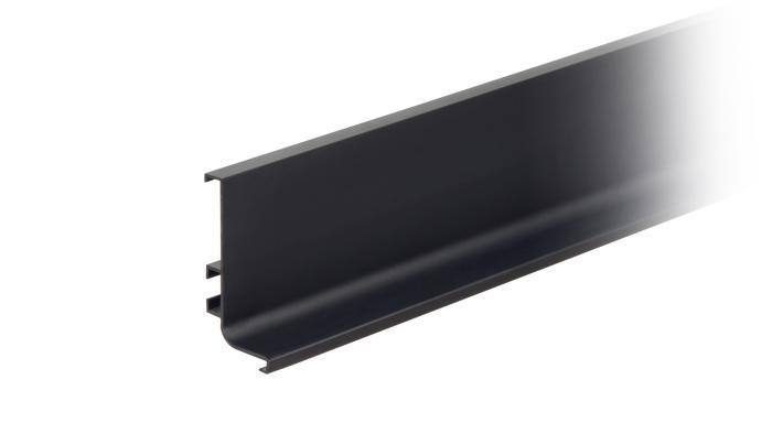 Ручка-профиль GOLA горизонтальный L-обр 4,1м, Черный матовый BOYARD (20)