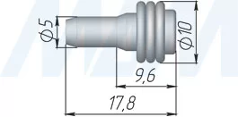 Полкодержатель для стеклянных полок, никель OR Италия