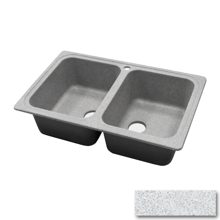 Мойка 780*495 прямоугольная АПОЛЛИОН Лунный грунт мат сифон