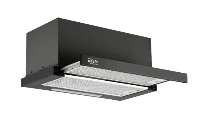 Вытяжка VT-60BG черный/стекло 1000 м3/ч OASIS