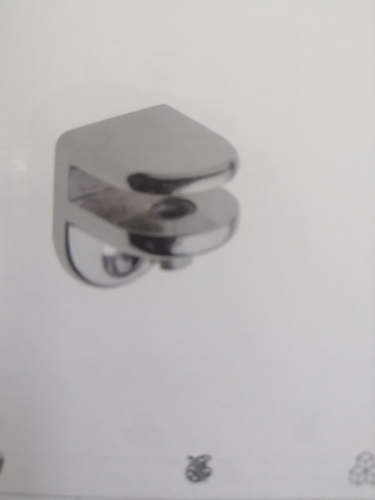 Полкодержатель для стекла HS0006 хром (с зажимом)GTV