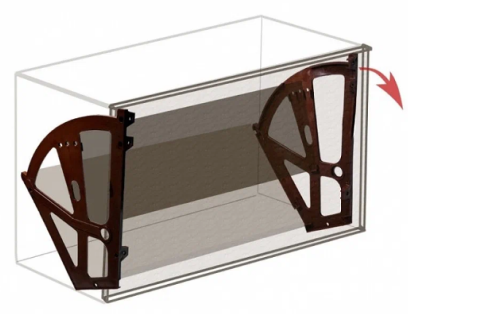 Механизм для обувниц 2секции (черн.) (60)