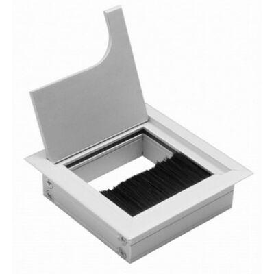 Розетка под кабель + щеточка 80*80 мм, черный, пр-во AKS (Китай)