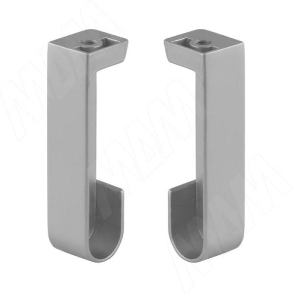 Штангодержатель для овальной трубы серебро, центральный