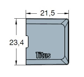 Заглушка сталь System 6 Gen 2, никель TITUS