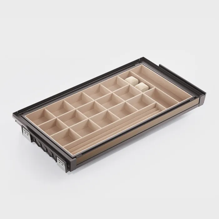 Полка для аксессуаров в базу 900 со стекл панелью. полн. выдв.с довод. NAKA, Unihopper