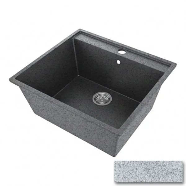 Мойка 555*495 прямоугольная ДЕНЕБ Астероид мат сифон