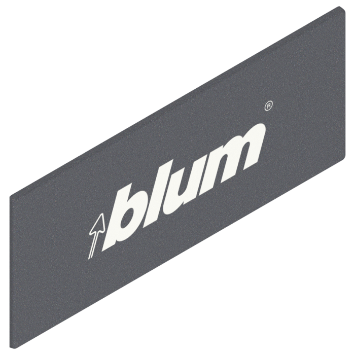 Заглушка прямоугольная TANDEMBOX д/царги с логотипом ZAA.532C, серый орион  BLUM 