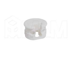 Полкодержатель для деревянных полок с фиксацией, белый + винт SI03