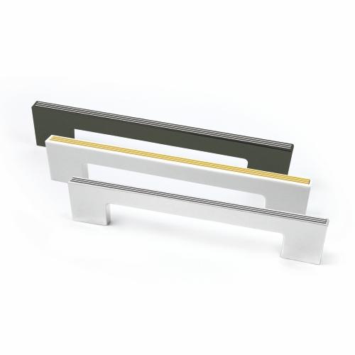 Ручка-скоба С-46 128/160 мм, белый/золото (уп.-250шт)