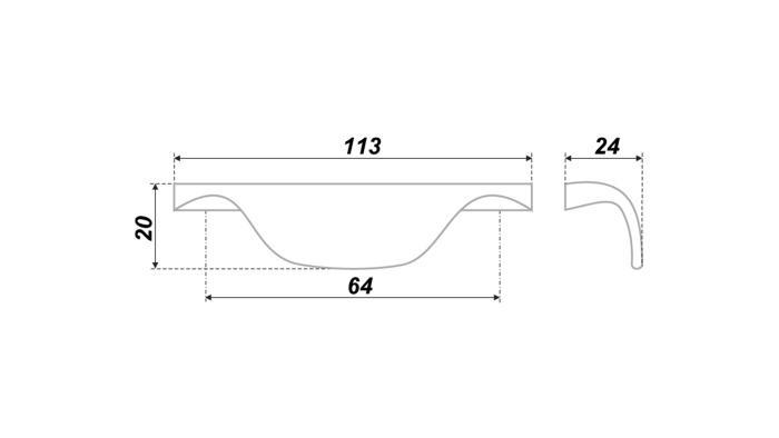 Ручка-скоба 025CP.3/64 BOYARD (25)