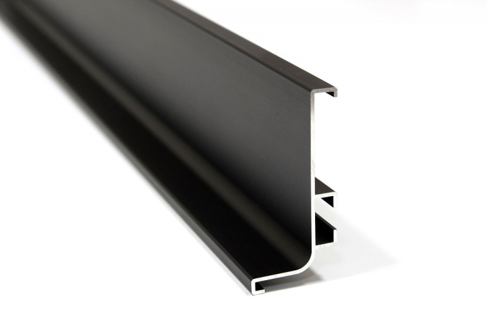 Ручка-профиль GOLA горизонтальный L-обр 4м, Черный браш 