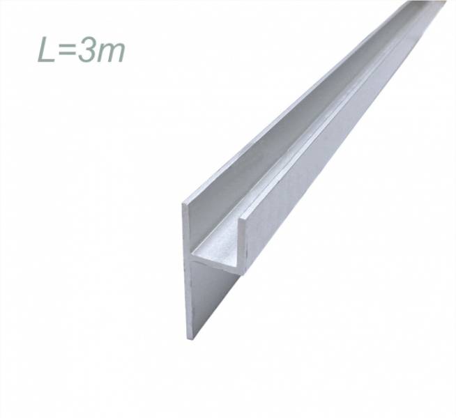 Плинтус-Планка Серебро(алюминий) 3 метра