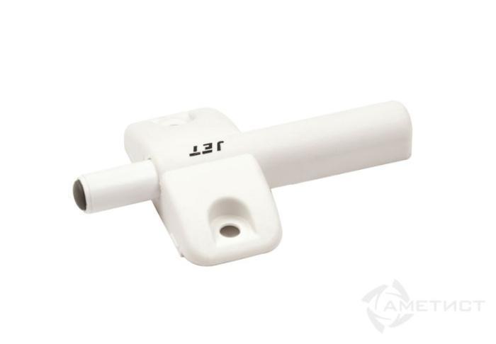 Амортизатор фасада накладной с упором, белый (150шт) JET