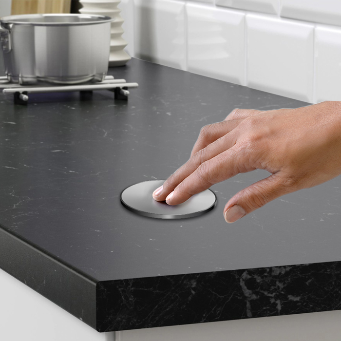 Розетка выдвижная вертикальная (4х EURO) белая 2м кабель