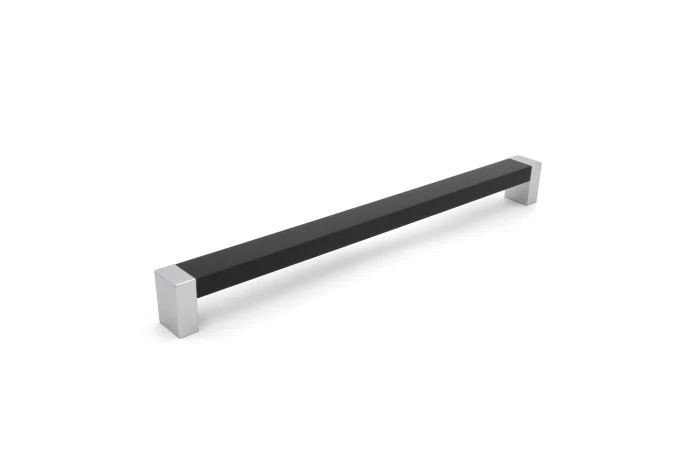 Ручка-скоба Пластик С18 224мм, металлик/Венге (уп.-150 шт.) 