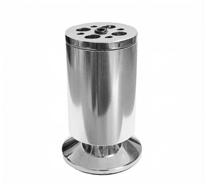 Ножка 210 регулируемая металлическая хром 50*100 