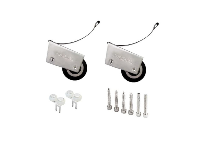 Комплект роликов для ручки С к узкой системе ELEPHANT (Саморезы - 4 шт, винты - 2 шт, нижние ролики