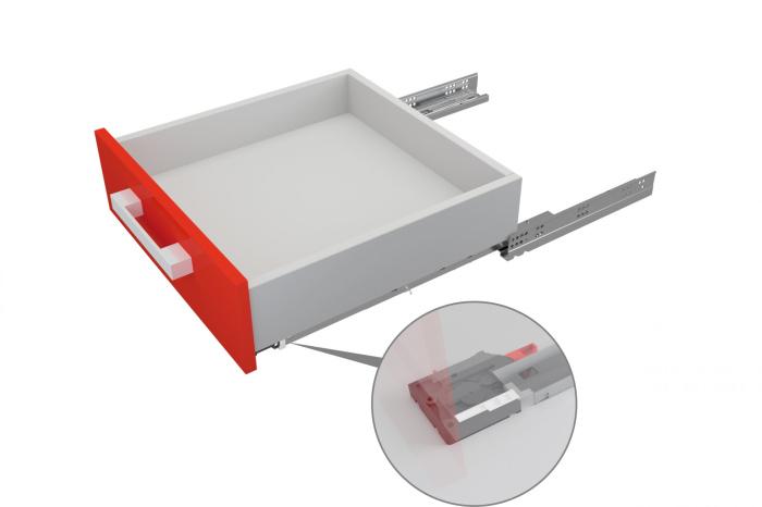 Направляющие скрытый монтаж полного выдвижения 350мм B-Slide BOYARD DB8881Zn/350