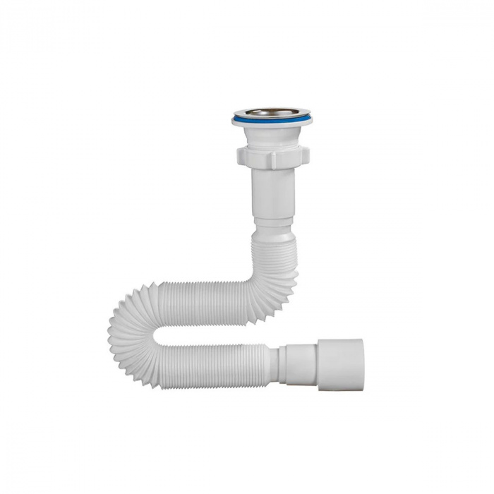 Сифон Владикс для мойки 1,5 без колена для накладной мойки