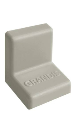 Накладка GRANDIS серая пластик. к уголку 20х20 (400)