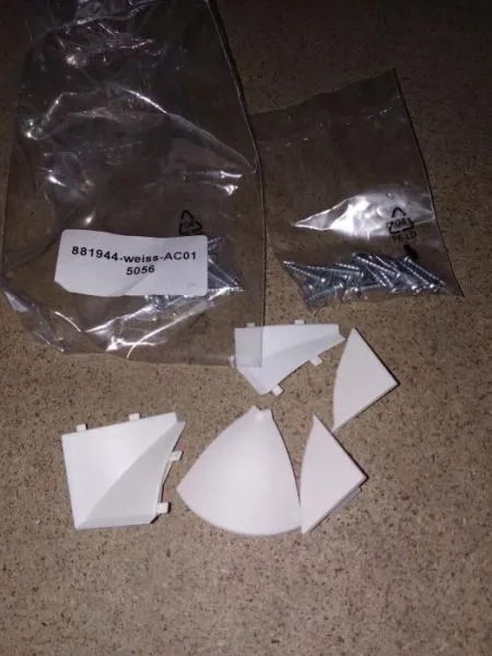 Комплект заглушек к плинтусу АС01 Белый EGGER