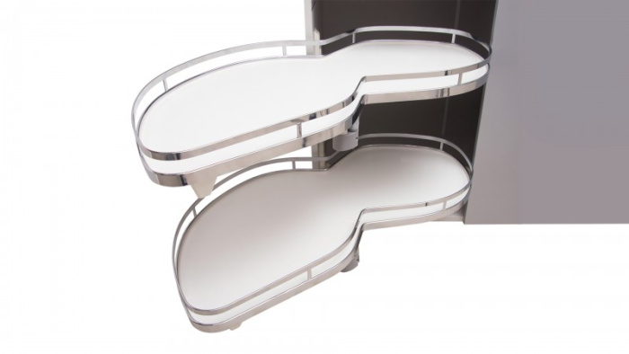 Волшебный уголок 450 (900-1000) 2-ур левая, хром поворотно-выкатной BOYARD 