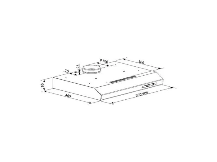 Вытяжка PO - 60W белый 400 м3/ч OASIS