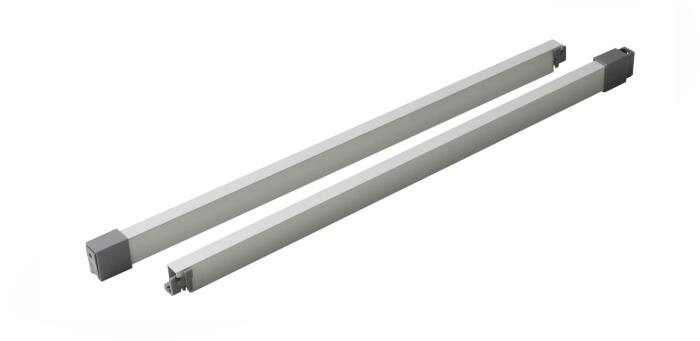 Рейлинг прямоугольный для ящика СТАРТ SB08 , 450мм серый BOYARD