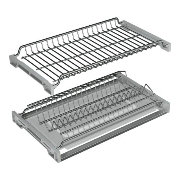 Посудосушитель 2-ур. база 500 мм, нерж. сталь 1 поддон AQ GLORY-LINE