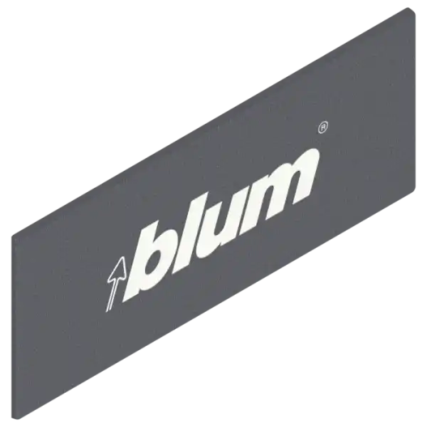 Заглушка прямоугольная TANDEMBOX д/царги с логотипом ZAA.532C, серый орион  BLUM 