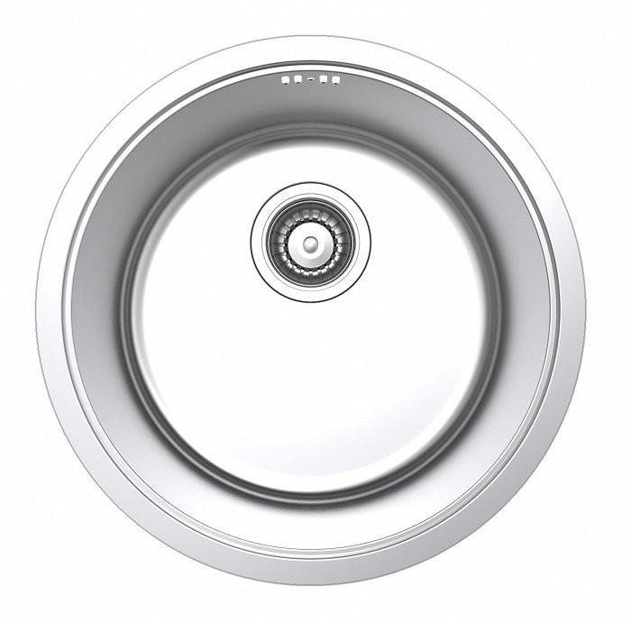 УЦЕНКА Мойка 510*510*170*0,6мм круглая врезная хром без отв п/смеситель Китай (15)  