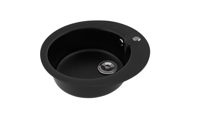 Мойка 470*470 круглая ПРЕМИАЛ КАПЕЛЛА Эклипс матовая сифон в комплекте