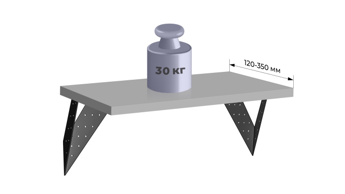 Полкодержатель 304BL.4 черный BOYARD (10)