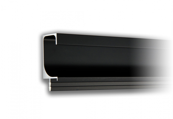 Ручка-профиль 002BL врезная (черный матовый) 3м, BOYARD (10)