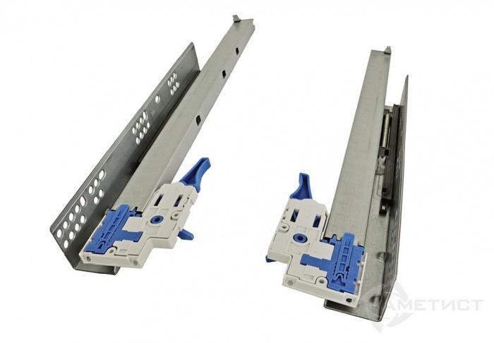 Направляющие скрытый монтаж полного выдвижения 300мм+клипсы с 3D регулир-кой JET