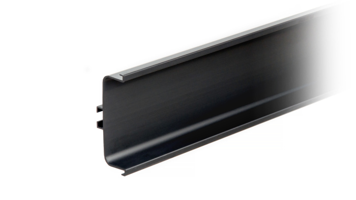 Ручка-профиль GOLA горизонтальный С-обр 4,1м, Черный матовый BOYARD (10)