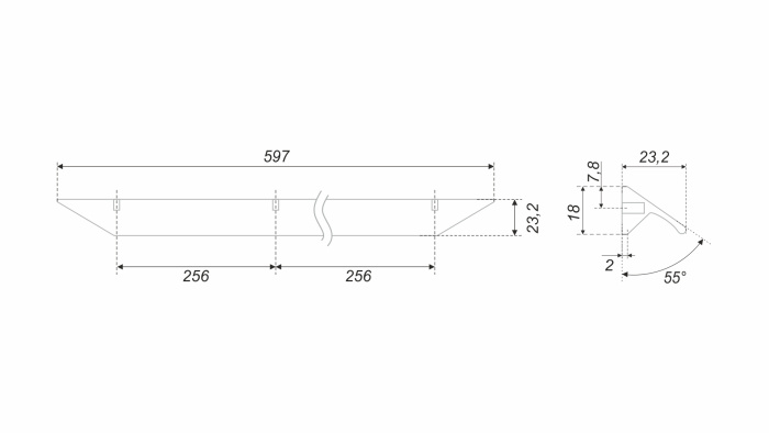 Ручка-скоба 157BSG.3/512 BOYARD (50)