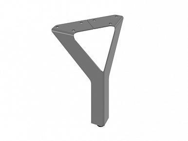 Опора для мебели H-150мм, серая Гамма пр-во Россия (уп.-20шт)