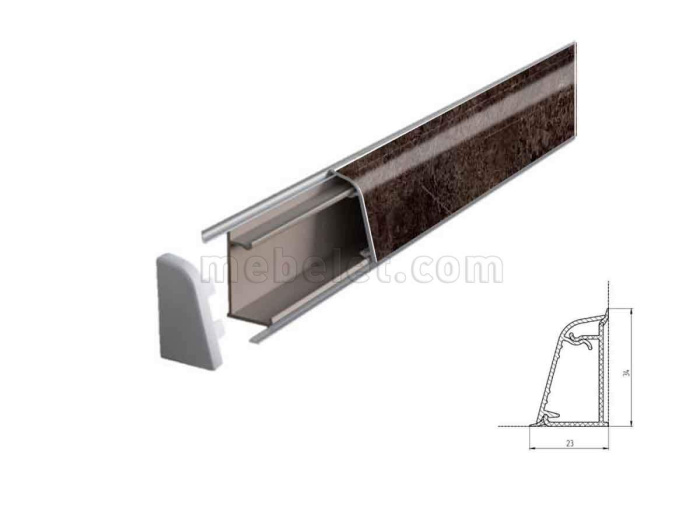 2333/Блэк Слэйт Плинтус TwinC 4,2м SLOTEX