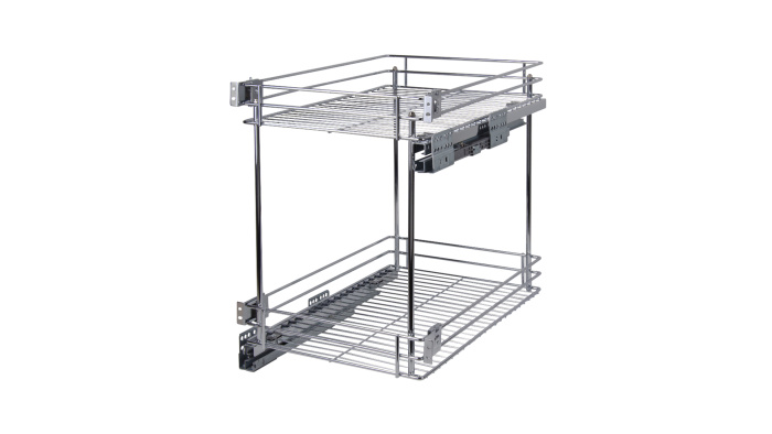 Корзина 400 2-х ярусн. без направляющих хром VEGA Boyard