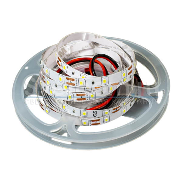 Лента светодиодная L 5м, ширина 8мм, 60 LED,  12 В, холодный белый 6000К