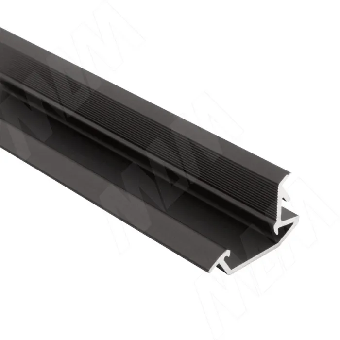 Профиль угловой для выпуклого рассеивателя наклонный FM4, черный 26х13мм, L-3000 